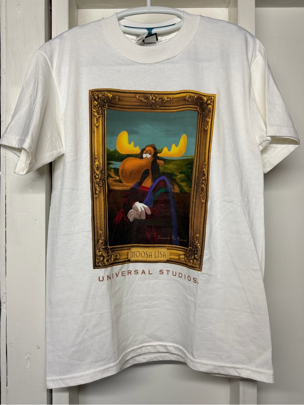 Universal Studios Rare Vintage 'Moosa Lisa' Bullwinkle Graphic Tshirt NWTMedium